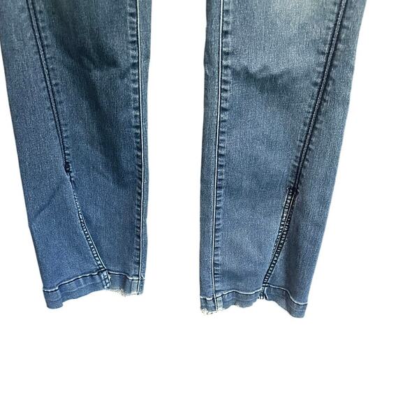 Free People Low Rise Split Hem Y2K Boho Coastal Cowgirl Pull On Flared Jeans 28 - Picture 7 of 14